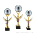 custom plated gold with silver event award trophy